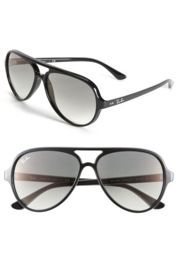 Women's Ray-ban 59mm Resin Aviator Sunglasses - Gradient Smoke