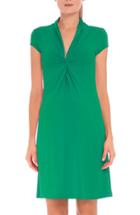 Women's Olian Maternity Wrap Dress - Green