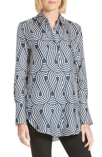 Women's Victoria, Victoria Beckham Looped Wave Silk Shirt
