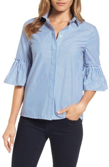 Women's Draper James Andrea Stripe Shirt - Blue