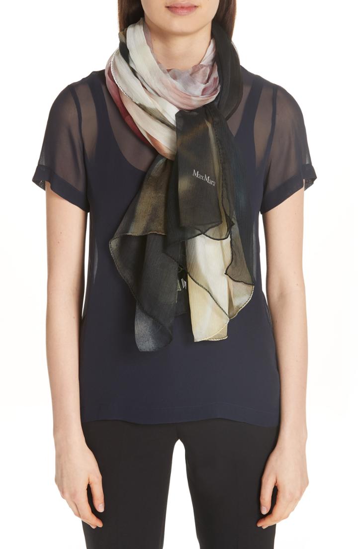 Women's Max Mara Abadan Print Silk Wrap