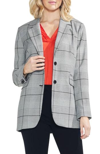 Women's Vince Camuto Bold Glen Plaid Blazer - Black