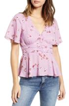 Women's Socialite Button Front Top - Purple