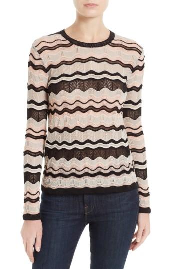 Women's M Missoni Ripple Ribbon Top Us / 38 It - Pink