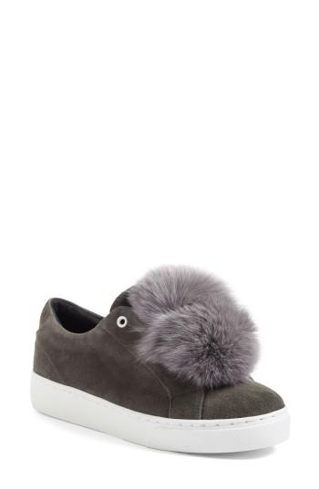 Women's Here / Now Heather Genuine Fox Fur Trim Sneaker