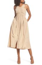Women's Caara Aria Cotton & Silk Midi Dress - Beige