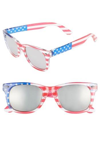 Women's Bp. Americana 63mm Stars & Stripes Sunglasses - Red/ Blue