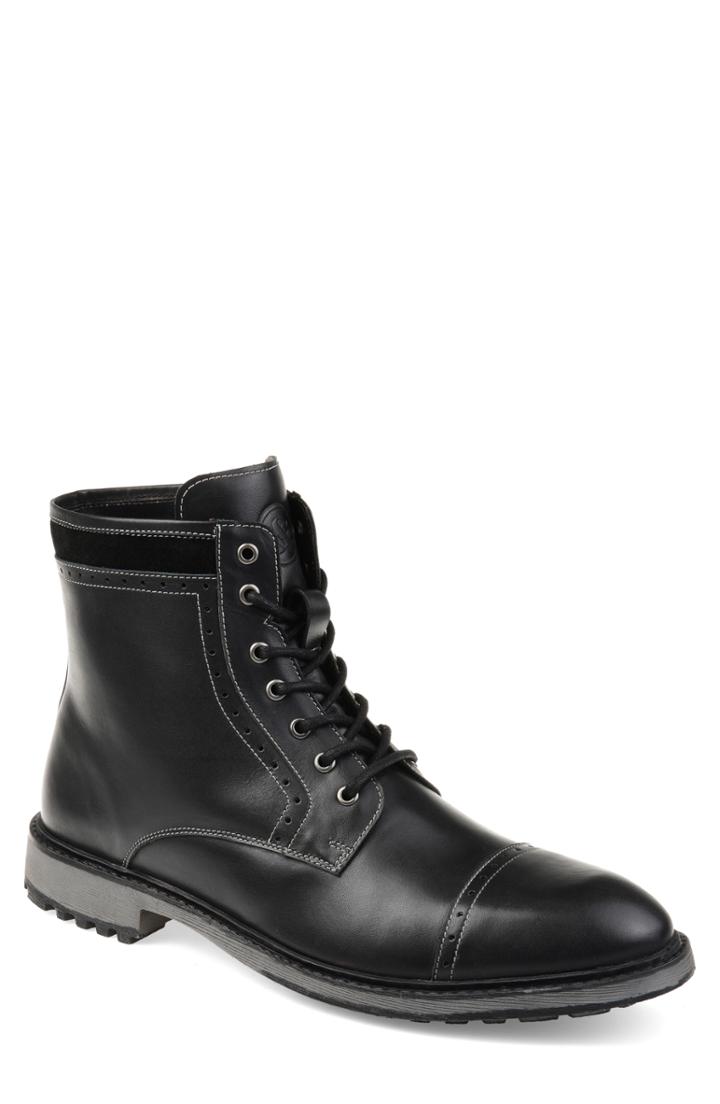 Men's Thomas And Vine Briggs Lugged Cap Toe Boot M - Black