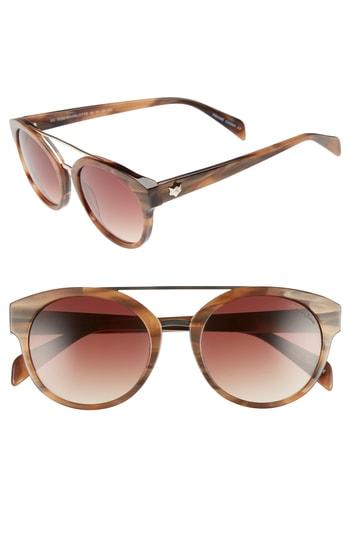 Women's Draper James 51mm Round Sunglasses - Brown