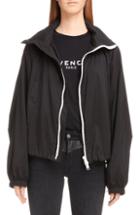 Women's Givenchy Logo Hood Track Jacket Us / 40 Fr - Black