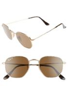 Men's Ray-ban 51mm Polarized Sunglasses - Gold/ Brown