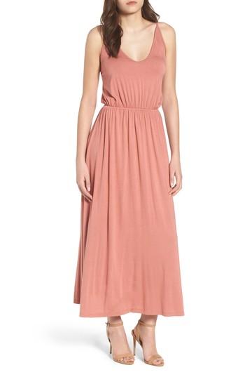 Women's Bp. V-neck Maxi Dress, Size - Metallic