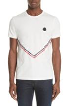 Men's Moncler Chevron Stripe Print T-shirt - White