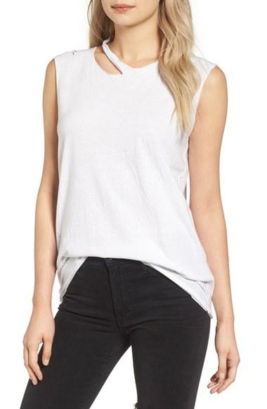 Women's Pam & Gela Slash Neck Muscle Tee