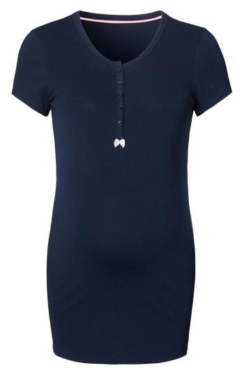 Women's Noppies Henley Maternity/nursing Tee, Size - Blue