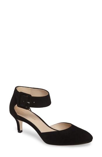 Women's Pelle Moda Ankle Strap Pump M - Black