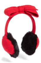 Women's Kate Spade New York Half Bow Faux Fur Earmuffs - Red
