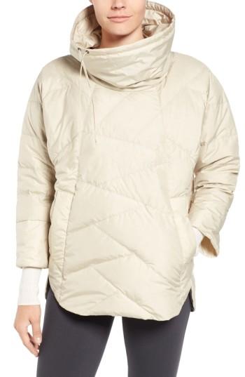 Women's Nau 'allee' Drawstring Neck Down Pullover - White