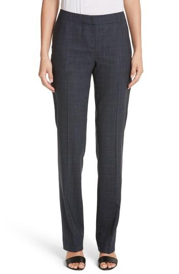 Women's Lafayette 148 New York Barrow Stretch Wool Pants - Blue