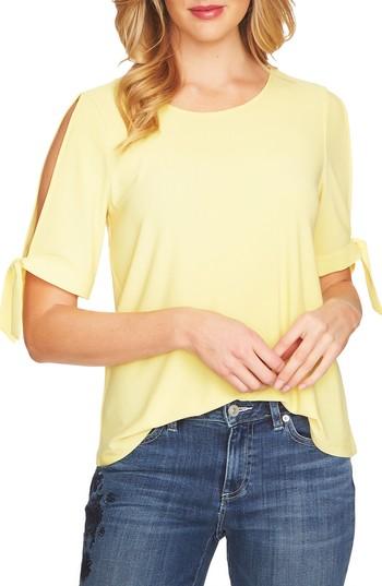 Women's Cece Tie Sleeve Top - Yellow