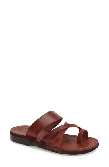 Women's Jerusalem Sandals 'the Good Shepard' Leather Sandal Us / 37eu - Brown