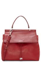 Louise Et Cie 'towa' Leather Top Handle Satchel - Red