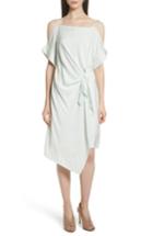 Women's Grey Jason Wu Tie Front Cold Shoulder Dress - White