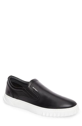 Men's Salvatore Ferragamo Crew Slip-on M - Black