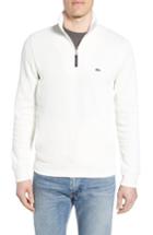 Men's Lacoste Quarter Zip Cotton Interlock Sweatshirt (4xl) - White