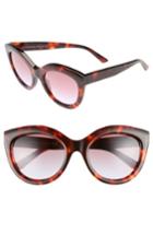 Women's Balenciaga 54mm Cat Eye Sunglasses - Red Havana/ Violet Gradient