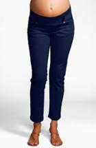 Women's Maternal America Maternity Skinny Ankle Stretch Jeans - Beige