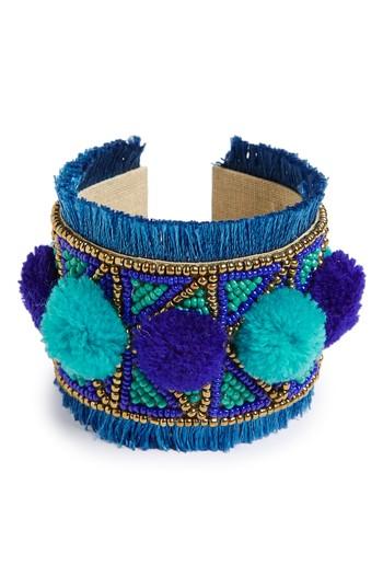 Women's Panacea Multi Beaded Pom Cuff