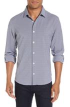Men's Mizzen+main Bennett Navy Glen Plaid Sport Shirt - Blue