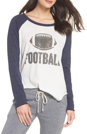 Women's Chaser Football Tee - Blue