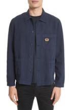 Men's The Kooples Trim Fit Overdyed Cotton & Linen Shirt