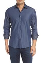 Men's Stone Rose Slim Fit Diamond Jacquard Sport Shirt
