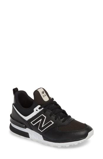 Women's New Balance 574 Sport Sneaker B - Black