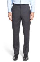 Men's John W. Nordstrom Flat Front Check Wool Trousers
