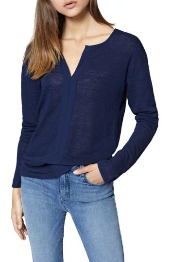 Women's Sanctuary Sienna Woven Trim Top - Blue