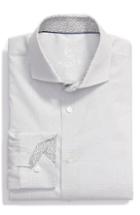 Men's Bugatchi Trim Fit Dress Shirt - White