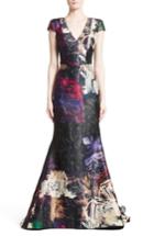Women's Rubin Singer Print Trumpet Gown