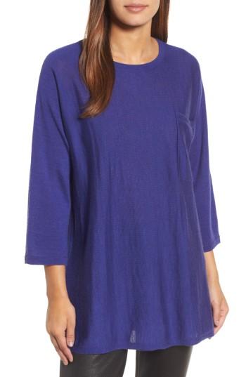 Women's Eileen Fisher Lightweight Merino Wool Sweater - Purple