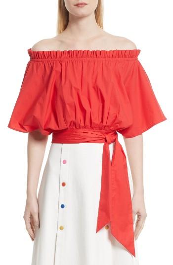Women's Saloni Drew Off The Shoulder Top - Red