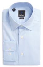 Men's David Donahue Slim Fit Solid Dress Shirt 32/33 - Blue