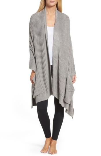 Women's Barefoot Dreams Cozychic Lite Travel Shawl, Size - Grey