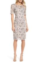 Women's Adrianna Papell Suzette Embroidered Sheath Dress - Pink