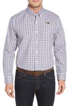 Men's Cutter & Buck Baltimore Ravens - Gilman Regular Fit Plaid Sport Shirt - Purple