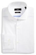 Men's Boss Slim Fit Easy Iron Solid Dress Shirt .5 - White