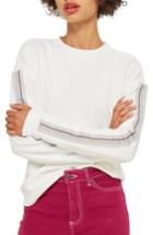 Women's Topshop Taped Sleeve Sweatshirt