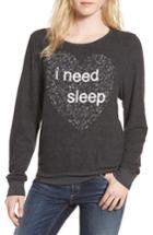 Women's Dream Scene I Need Sleep Sweatshirt, Size - Black